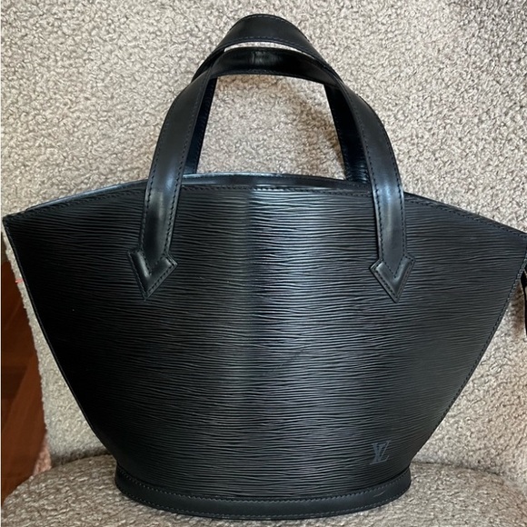 LOUIS VUITTON St. Jacques Epi Large Black Leather Tote Bag EUC - Picture 3 of 15